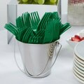 Creative Converting 010474B 7 1/8in Emerald Green Disposable Plastic Fork, 600PK 286FORKGR